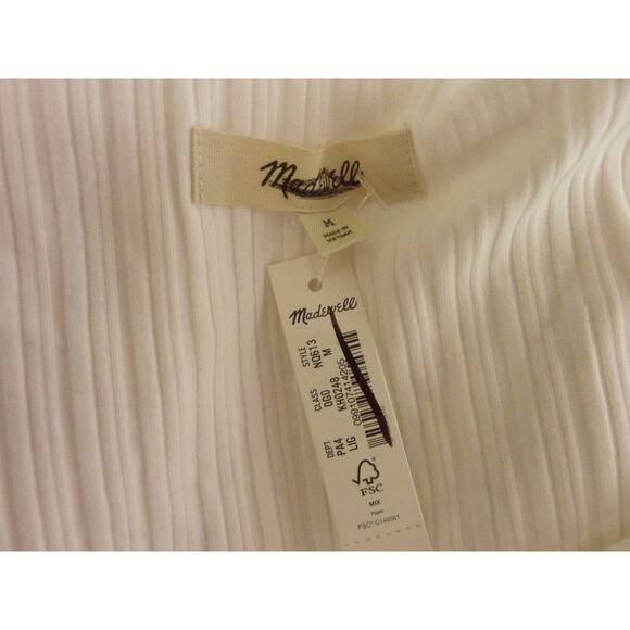NWT Madewell White Drop-Waist Tank Midi Dress M - Picture 5 of 8
